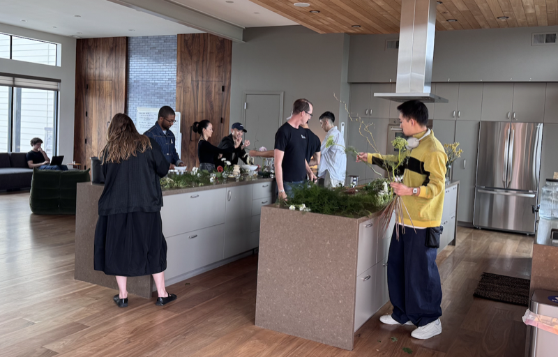 Making flower arrangements